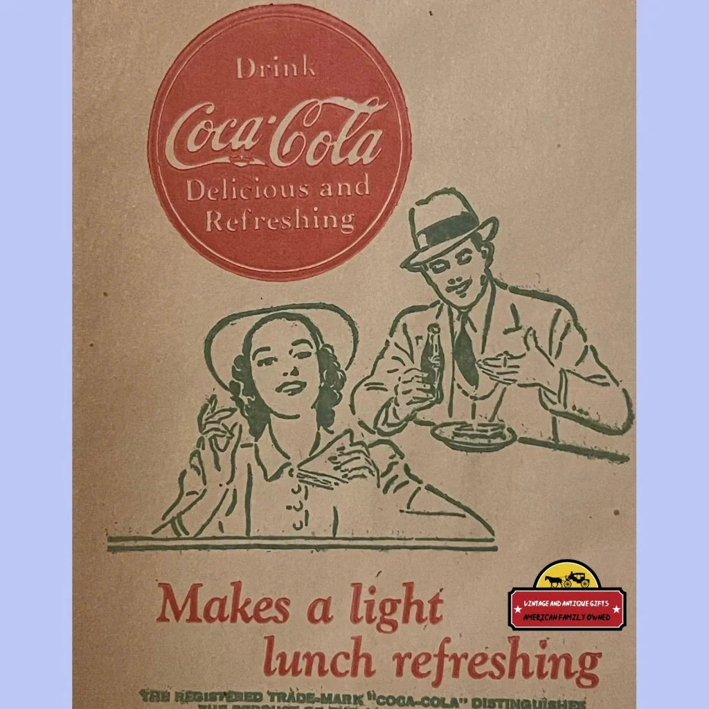 Antique Vintage 1930s Coke Coca Cola Soda Bottle Protector Chicago IL Advertisements Rare