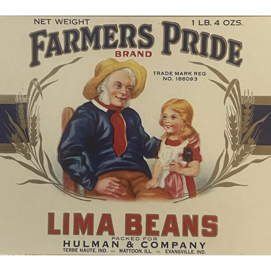 Antique Vintage 1930s 🚜 Farmers Pride Label Indiana and Illinois 👩‍🌾 Decor! Advertisements Label: & Decor