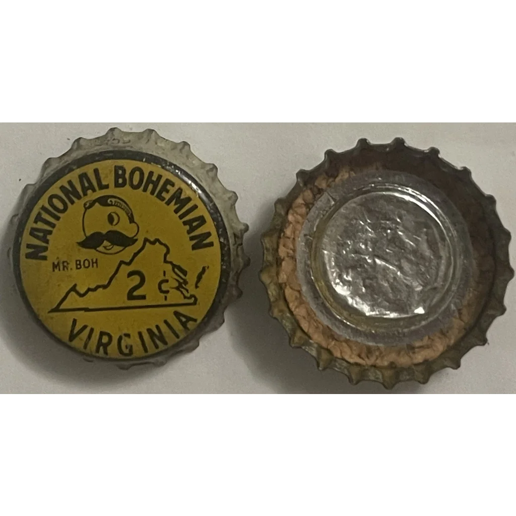 Antique Vintage 1930s National Bohemian Beer Cork Bottle Cap Baltimore MD Collectibles and Caps Rare Cap:
