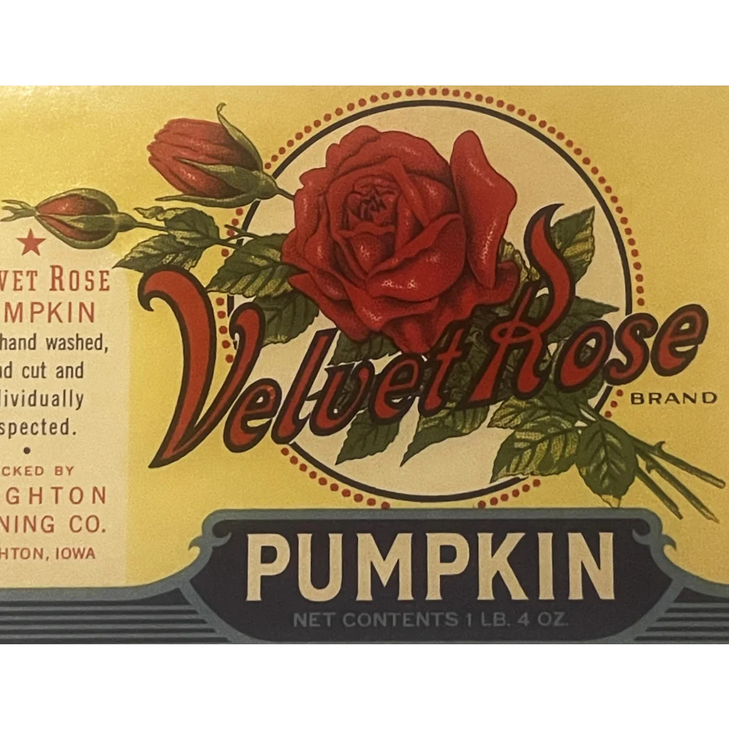 Antique Vintage 1930s Velvet Rose Can Label Brighton IA Country Americana! Advertisements Buy Online