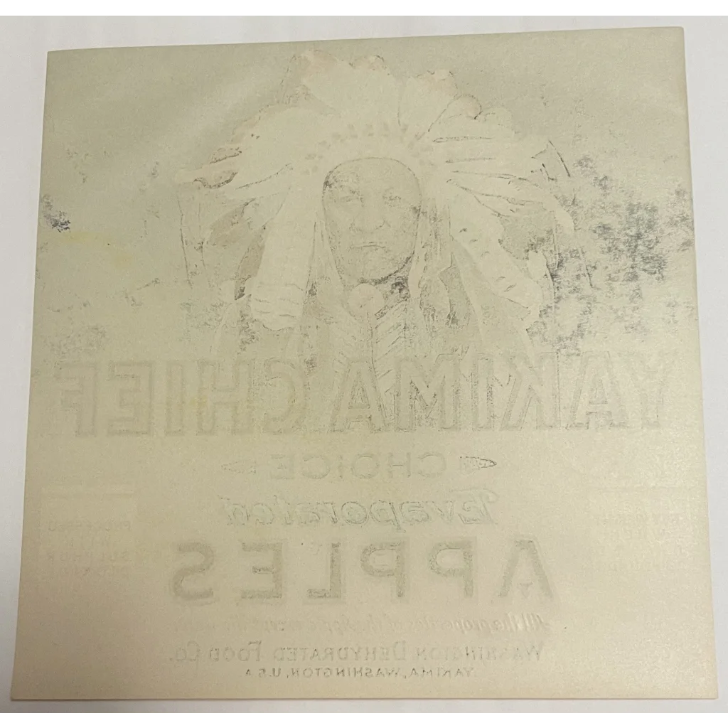 Antique Vintage 1940s Yakima Chief Crate Label Native American WA Advertisements and Gifts Home page Authentic Label: