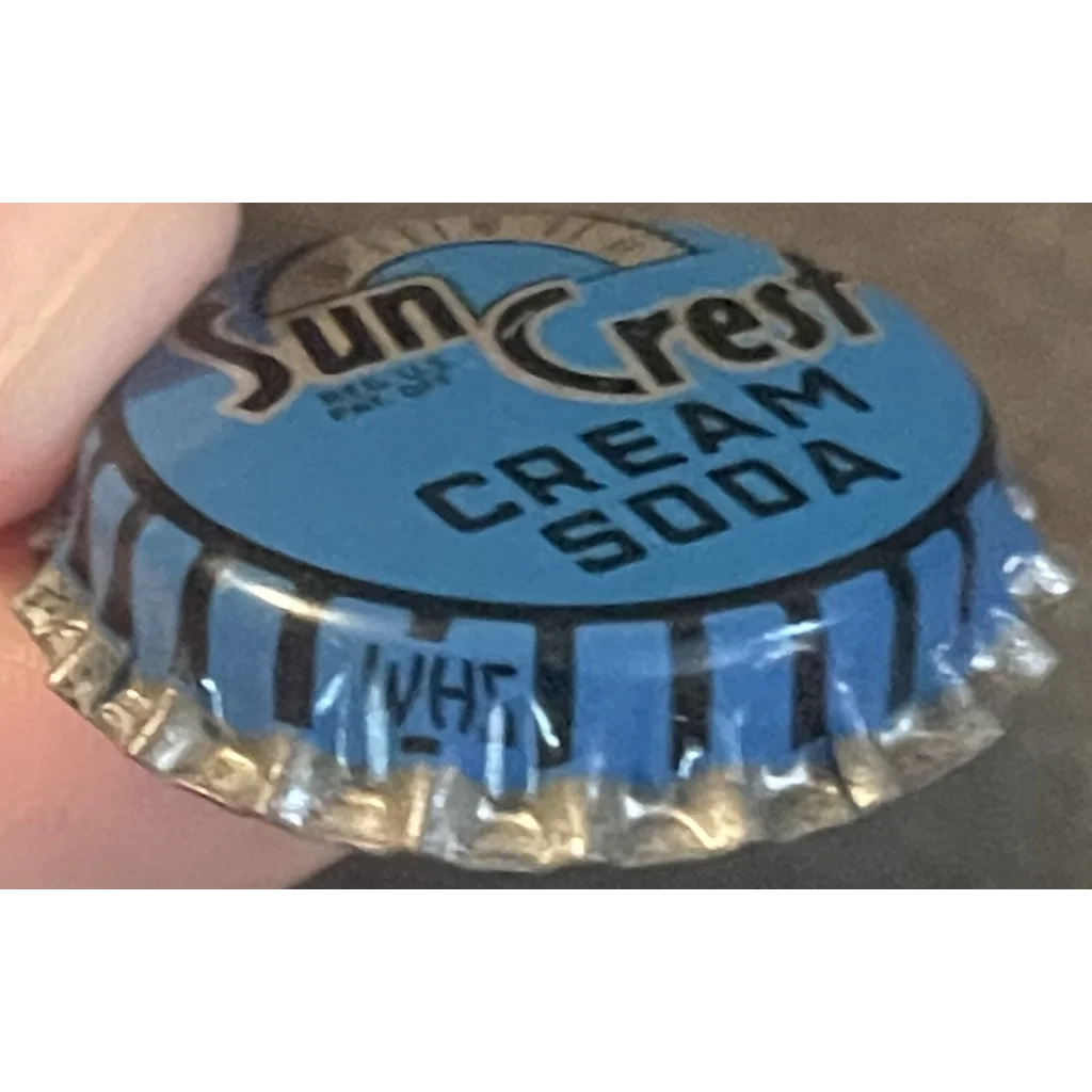 Antique Vintage 1950s Sun Crest Cream Soda Cork Bottle Cap Atlanta Ga Advertisements and Caps Rare