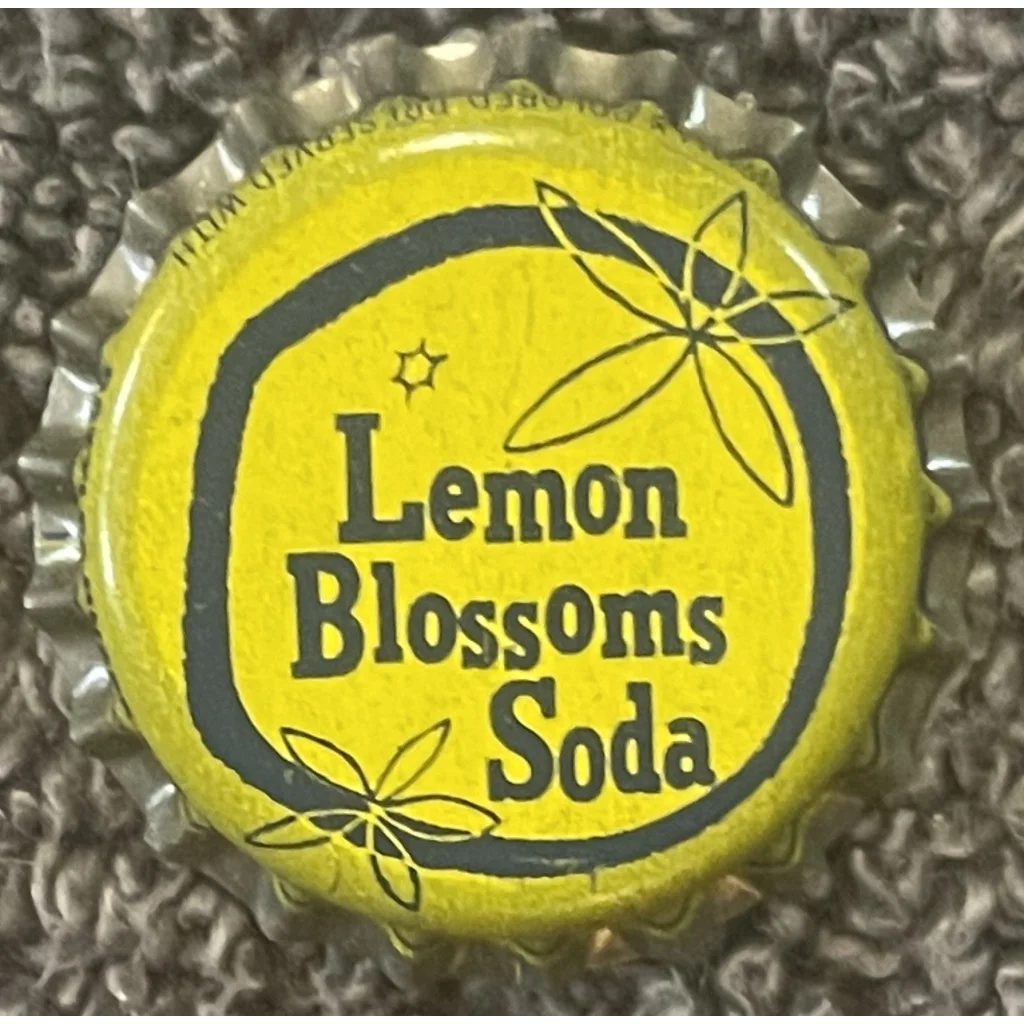 Antique Vintage 1950s Lemon Blossom Soda Cork Bottle Cap St Louis Mo Advertisements and Caps Bring Shop Charm Home