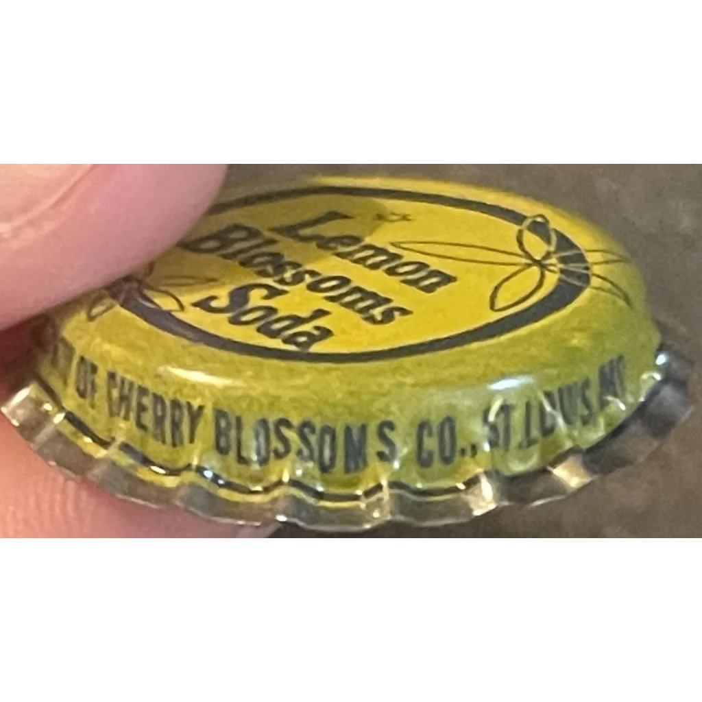 Antique Vintage 1950s Lemon Blossom Soda Cork Bottle Cap St Louis Mo Advertisements and Caps Bring Shop Charm Home