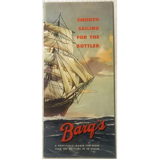 Antique Vintage 1956 Barq’s Root Beer Advertising Pamphlet American Classic! Advertisements