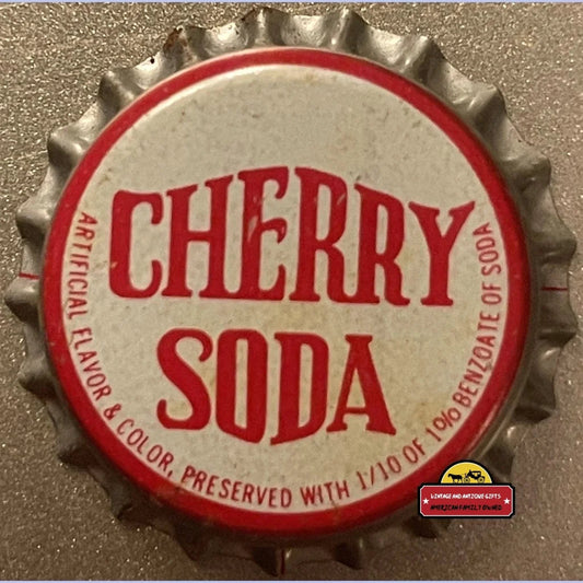 Antique Vintage Cherry Soda Cork Bottle Cap 1950s Advertisements Rare - History’s Gem