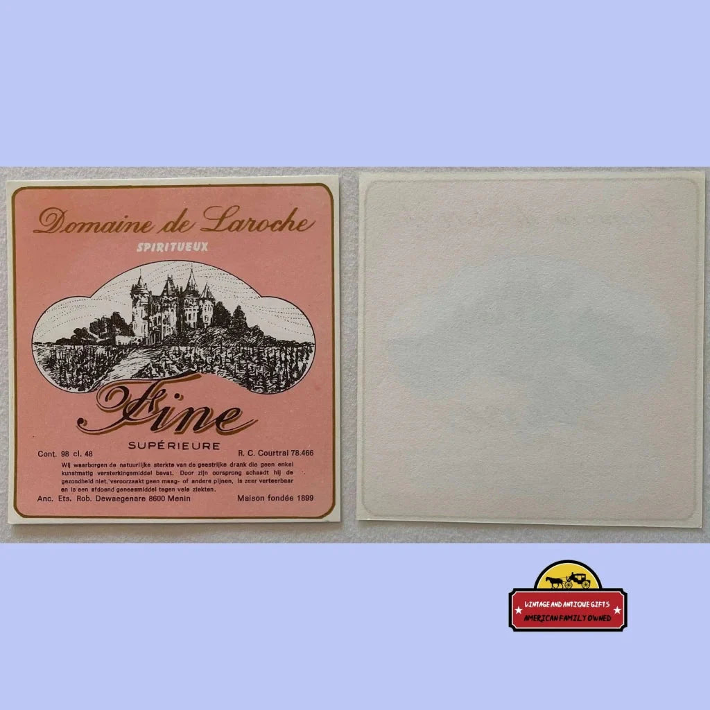Antique Vintage Domaine De Laroche Spiritueux Label Castle 1930s Advertisements Step back in time: