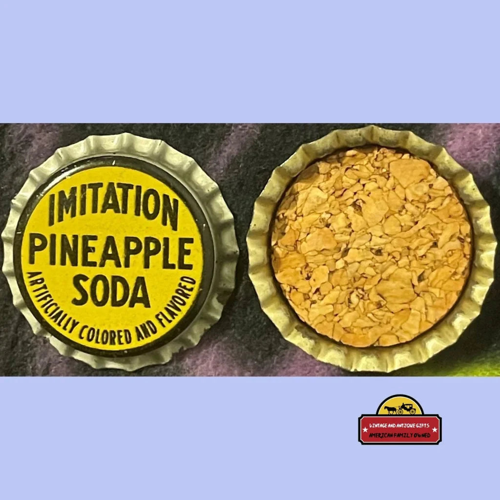 Bottle cap for Antique Vintage Pineapple Soda with crushed pineapple look-alike