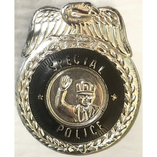Antique Vintage Large 1950s 🚓 Tin Special Police Badge Nostalgic Memorabilia! Collectibles Authentic Badge: