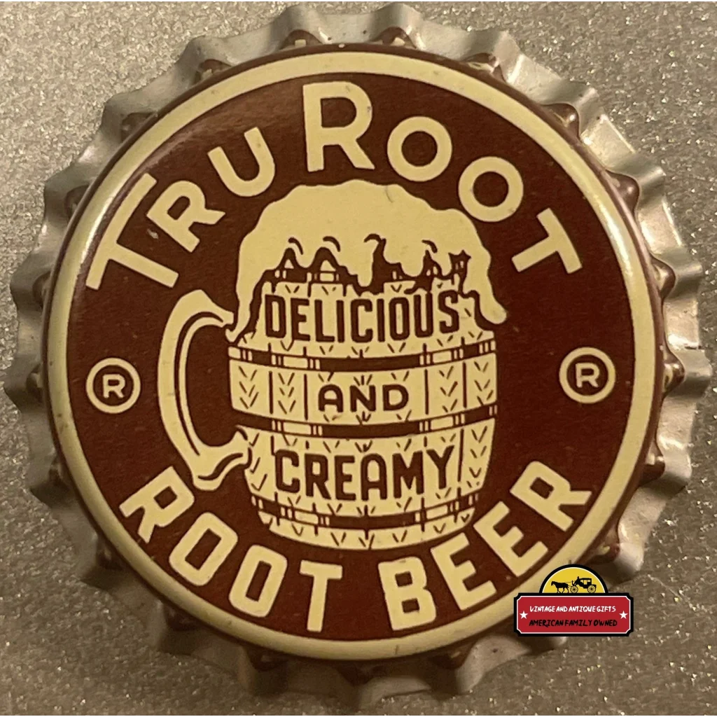 Antique Vintage Tru Root Beer Cork Bottle Cap Baltimore Md 1940s - 1950s - Advertisements - Soda And Beverage