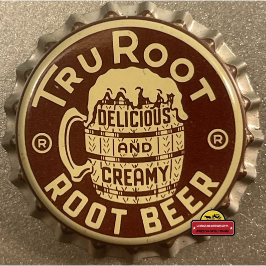 Antique Vintage Tru Root Beer Cork Bottle Cap Baltimore Md 1940s - 1950s Advertisements and Caps Rare Syrup Products