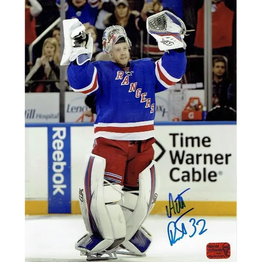 Antta Raanta York Rangers autographed jersey and pads from the Rangers autographed collection