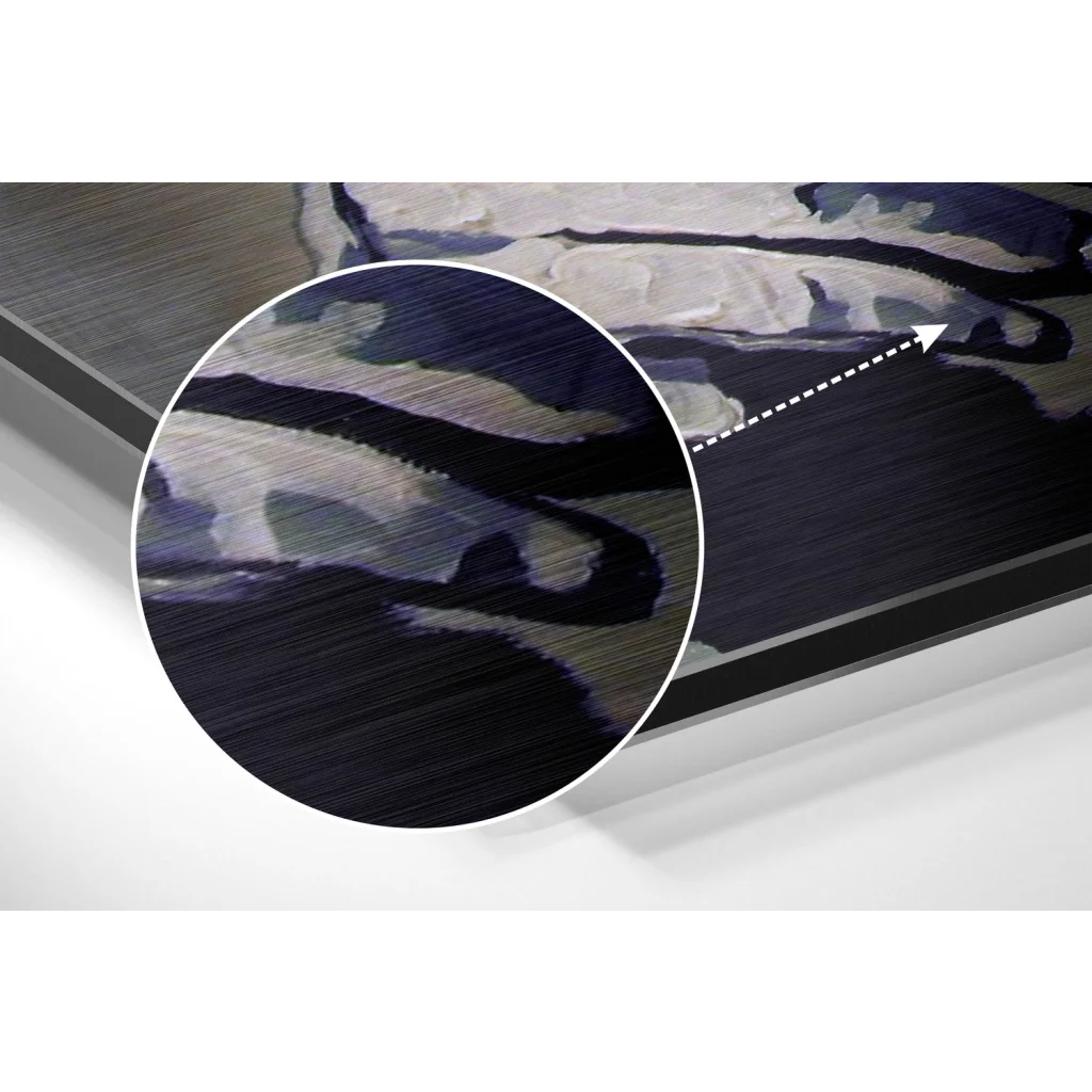 Stunning abstract art on brushed aluminium dibond print