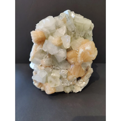 Apophyllite cabinet specimen 3555g translucent white amber crystal cluster