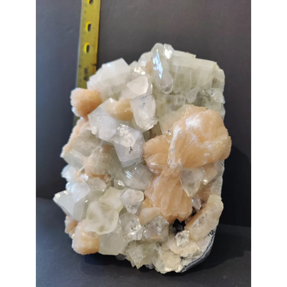 Apophyllite cabinet specimen 3555g translucent peach crystal 3555g
