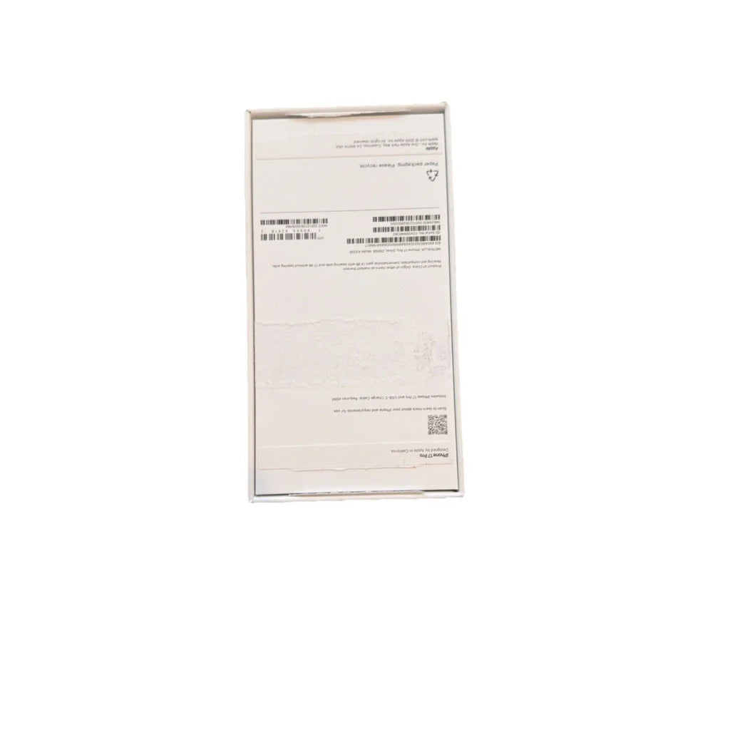 Apple iPhone 17 Pro Silver 256GB empty box with barcode labels