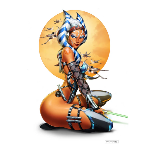 Futuristic orange blue armored Apprentice Rebel Cosplay suit