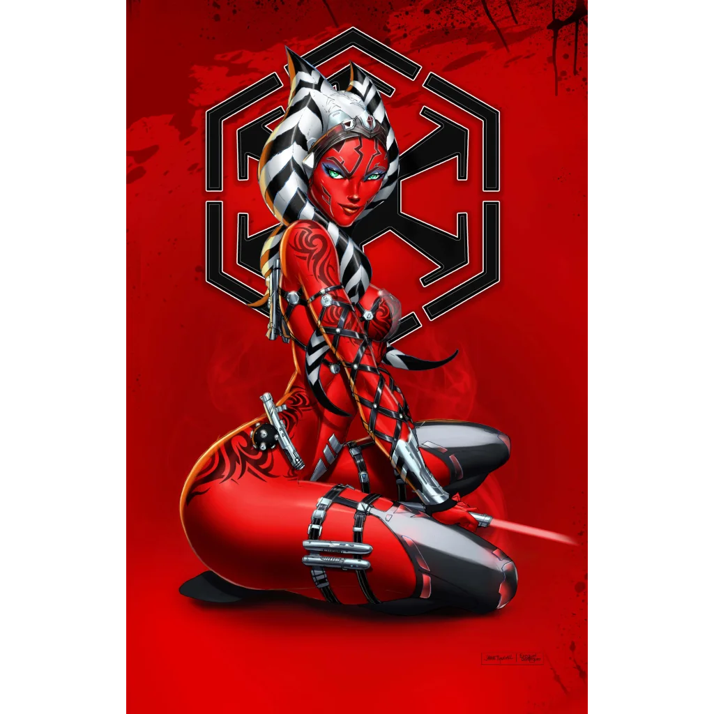 Red black Sith helmet with silver accents, apprentice sith cosplay virgin comic exclusive