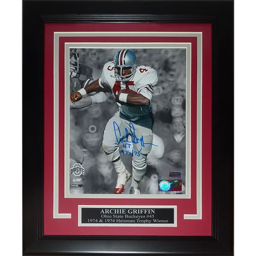 Framed signed Archie Griffin Ohio State Buckeyes 8x10 photo JSA