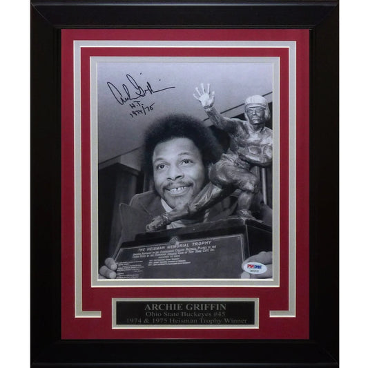 Archie Griffin autographed Ohio State Heisman Trophy framed photo
