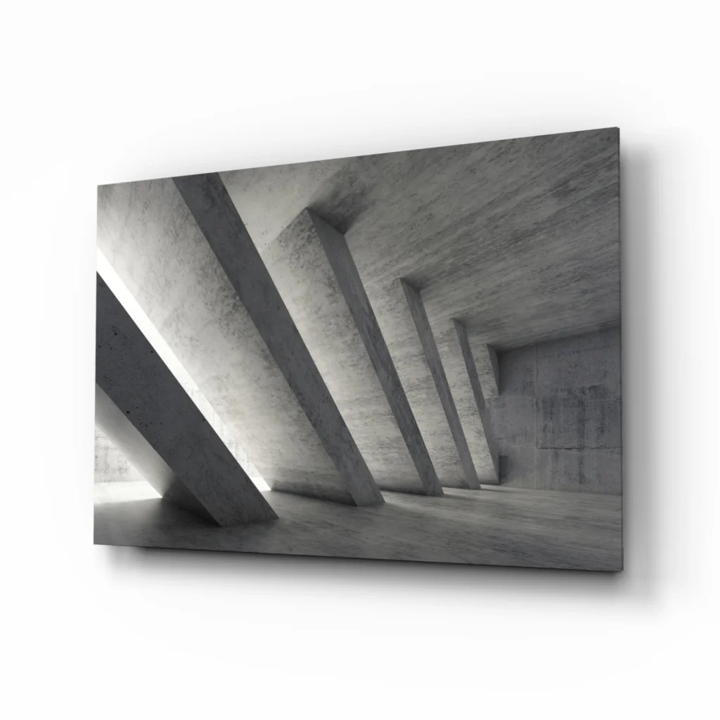 Modern Concrete Architecture Canvas Wall Art Print | Insigneart USA | vintageantiquesgifts.com