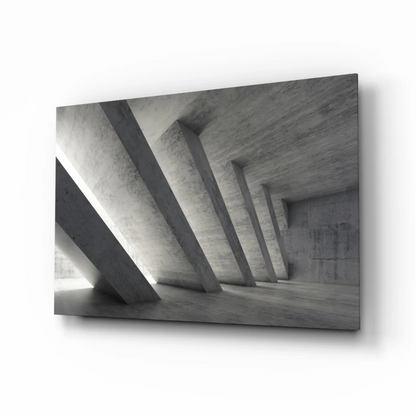 Modern Concrete Architecture Canvas Wall Art Print | Insigneart USA | vintageantiquesgifts.com