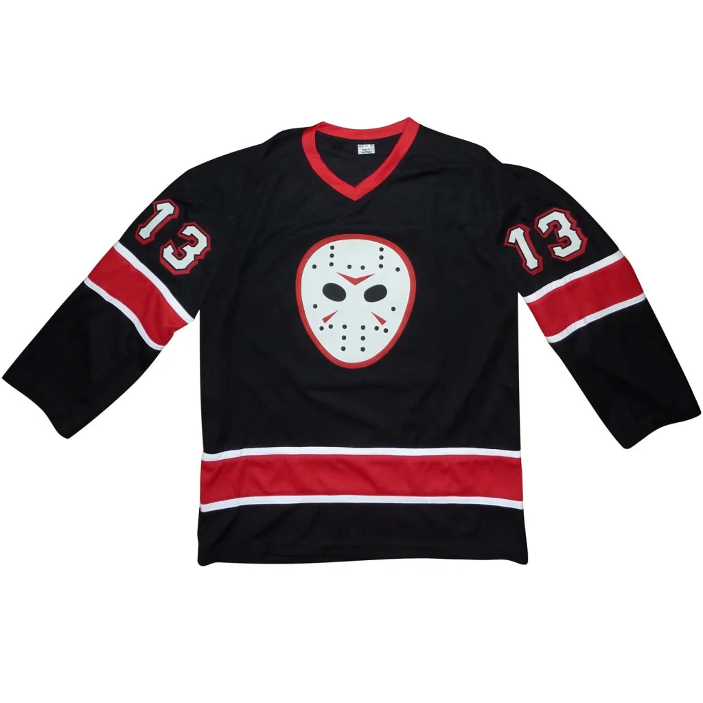 Ari Lehman autographed Jason Voorhees #13 black hockey jersey with goalie mask