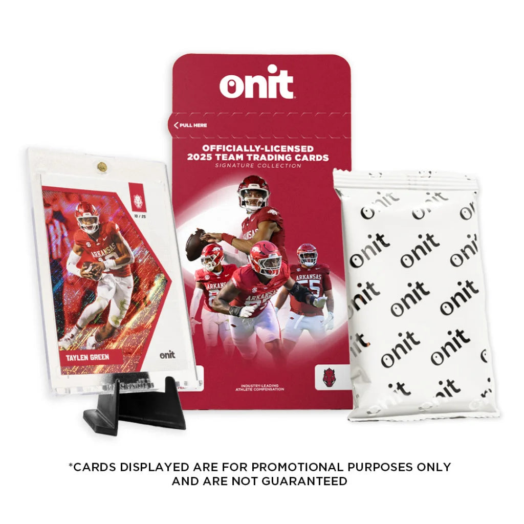 Arkansas Football Trading Cards Single Pack with 2019 Onit Team Set