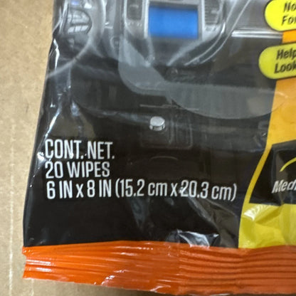 Armor All vehicle protectant black orange wipes 20 count pack