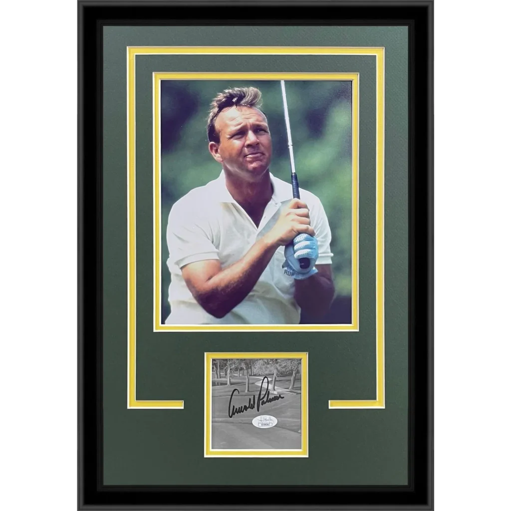 Framed signed Arnold Palmer photo in Masters Signature Series frame