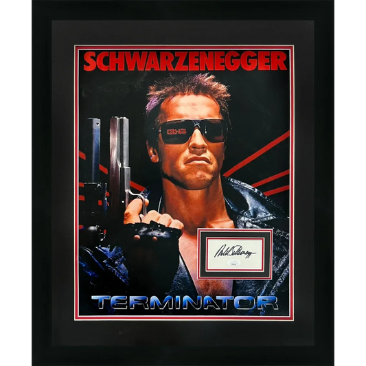 Arnold Schwarzenegger signed Terminator deluxe framed 16x20 movie poster