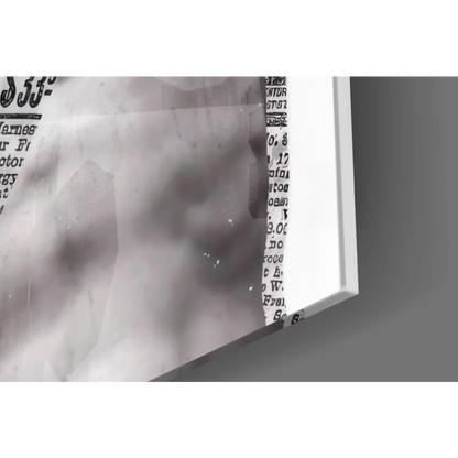 Bold black-and-white poster in David Statue Pink Pop Art wall art print