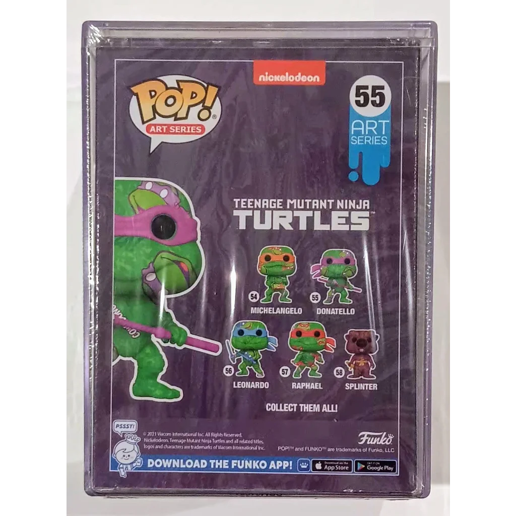 Art Series Funko Pop Donatello TMNT figure in clear packaging