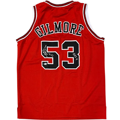 Artis Gilmore autographed red Chicago Bulls jersey #53 HOF 11