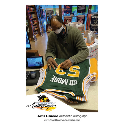 Artis Gilmore autographed green Jacksonville University custom jersey #53