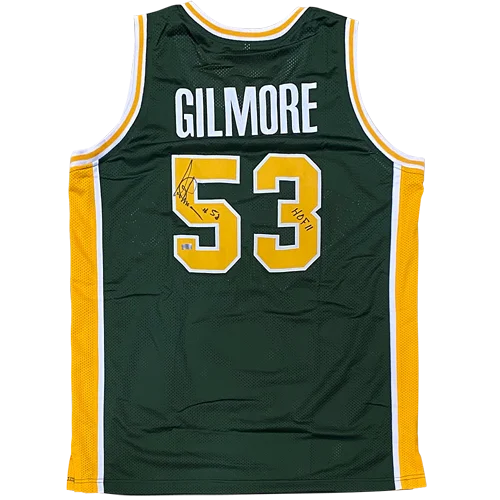 Artis Gilmore autographed green custom jersey #53 with HOF 11, JSA