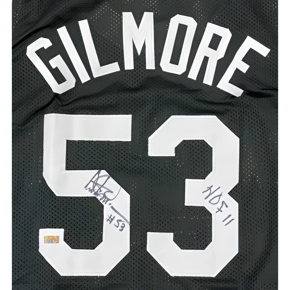 Artis Gilmore autographed San Antonio black mesh jersey #53 with HOF 11