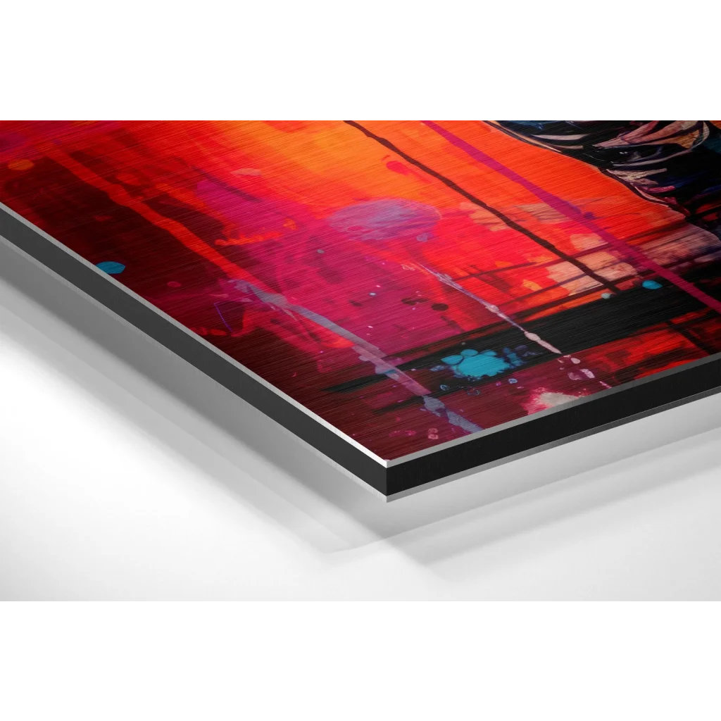 Vibrant Abstract Art on Brushed Aluminium Dibond | Glass Wall Art Print | vintageantiquesgifts.com