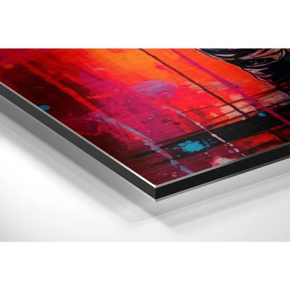 Vibrant Abstract Art on Brushed Aluminium Dibond | Glass Wall Art Print | vintageantiquesgifts.com