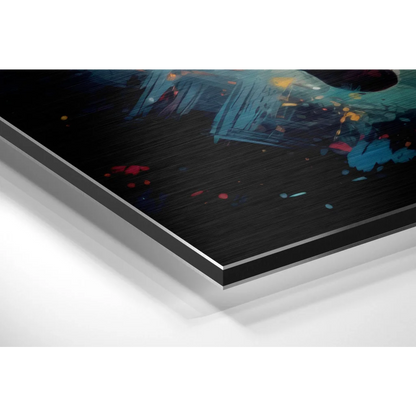 Vibrant Astronaut Art on Brushed Aluminium Dibond | Glass Wall Art Print | vintageantiquesgifts.com
