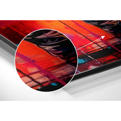 Vibrant Abstract Art on Brushed Aluminium Dibond | Modern Wall Art Decor | vintageantiquesgifts.com