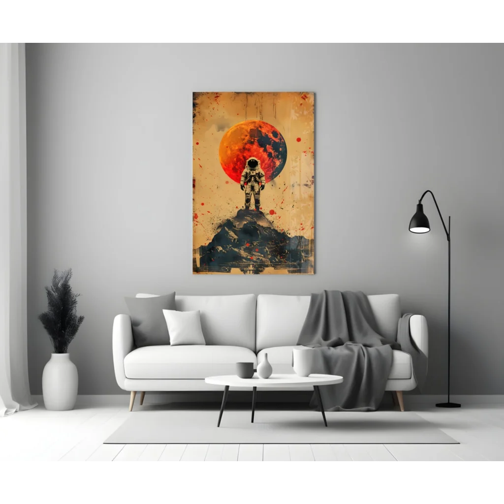 Astronaut Space Explorer Canvas Wall Art Print | Modern Wall Art Decor | vintageantiquesgifts.com