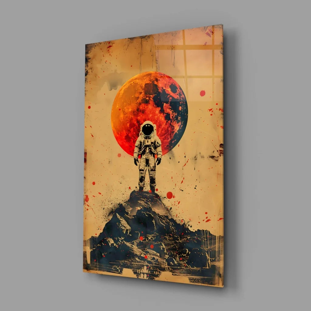 Astronaut Space Explorer Canvas Wall Art Print | Glass Wall Art Print | vintageantiquesgifts.com