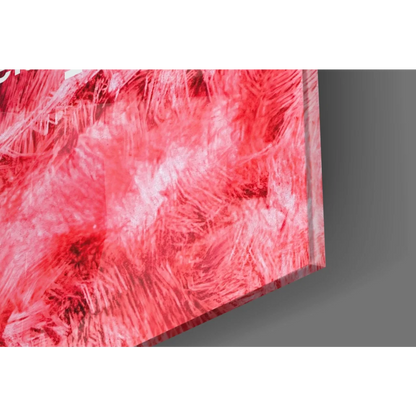 Vibrant red textured wall art canvas with fiery swirling pattern