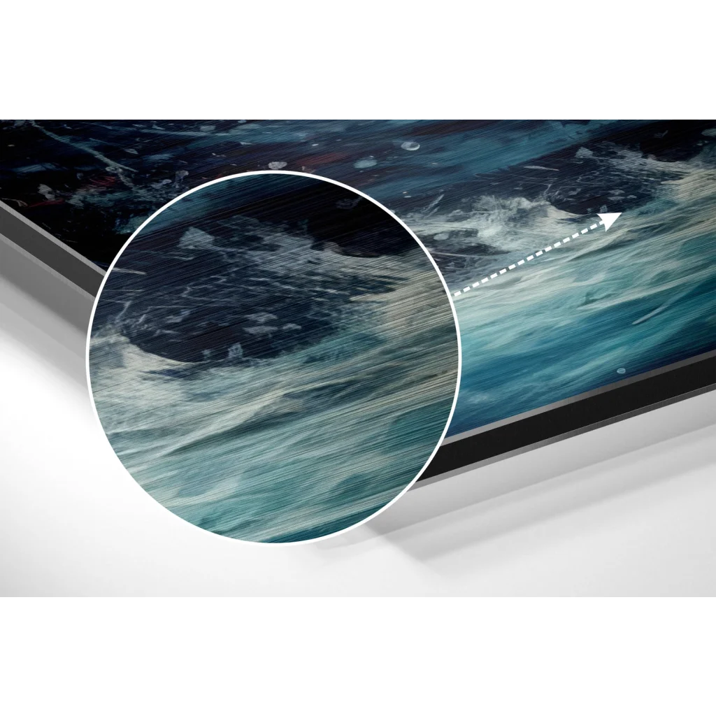 Astronaut Surfer Brushed Aluminum Dibond Wall Art