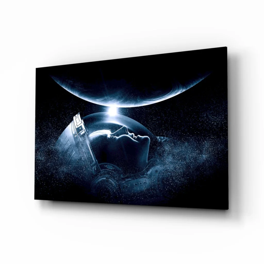 Astronaut Space Canvas Wall Art With Glowing Planet | Insigneart USA | vintageantiquesgifts.com