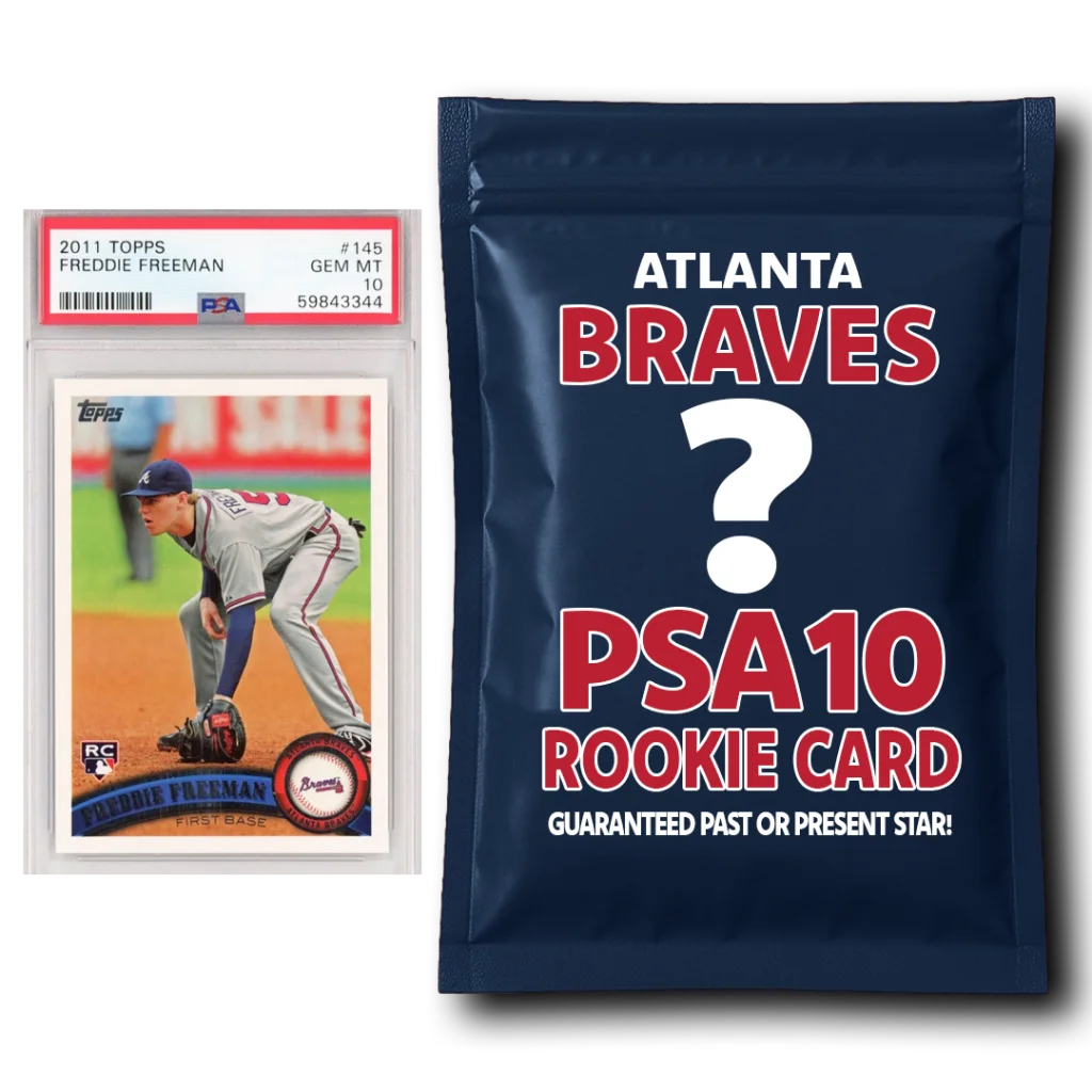 Atlanta Braves PSA 10 Graded Rookie Card Mystery Pack | Hall of Fame Sports Memorabilia | vintageantiquesgifts.com