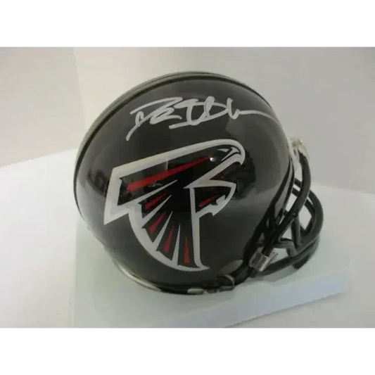 Black Atlanta Falcons signed autographed mini helmet with Deion Sanders autograph
