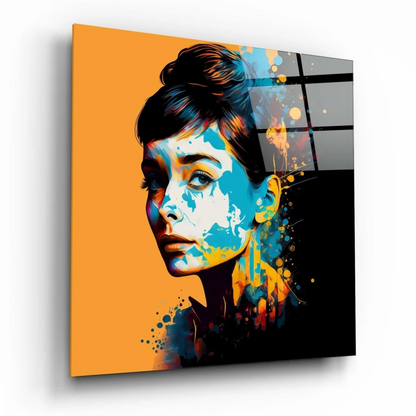 Audrey Hepburn pop art canvas wall art print
