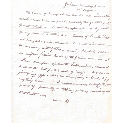Faded handwritten Aaron Burr words on aged paper in Authentic Aaron Burr Words Set